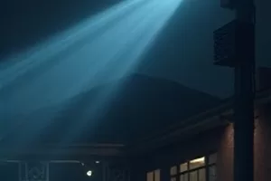 《旁白先生》剧照：录音棚里的耳机与话筒