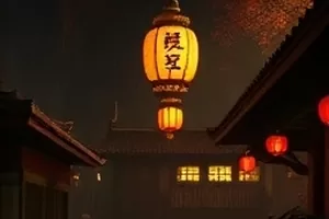 《长夜灯塔》剧照：雨夜里的灯塔与海面航灯